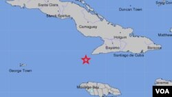 Según informe el Servicio Geológico, el temblor se produjo a unos 122 kilómetros al norte de Montego Bay, Jamaica.