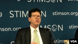 美國維吉尼亞大學教授何漢理2019年9月25日參加史汀生中心香港問題座談會（美國之音鍾辰芳拍攝）