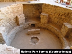 A kiva within the Cliff Palace cliff dwelling at Mesa Verde National Park