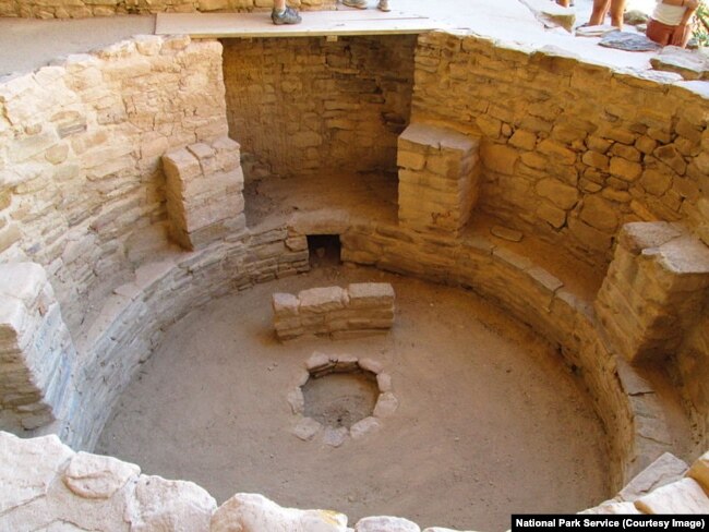 A kiva within the Cliff Palace cliff dwelling at Mesa Verde National Park