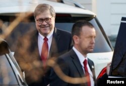 U.S. Attorney General William Barr leaves his house after Special Counsel Robert Mueller found no evidence of collusion between U.S. President Donald Trump’s campaign and Russia in the 2016 election in McLean, Virginia, March 25, 2019.
