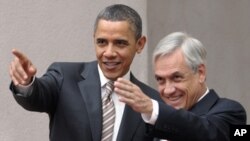 Ο Πρόεδρος Ομπάμα με τον Χιλιανό ομόλογο του Σεμπάστιαν Πινέρα