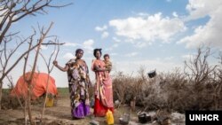 FILE - A Somali family who lost most of their livestock because of severe drought pose for a picture in Wajaale, Somalia. (UNHCR/Mustafa Saeed)