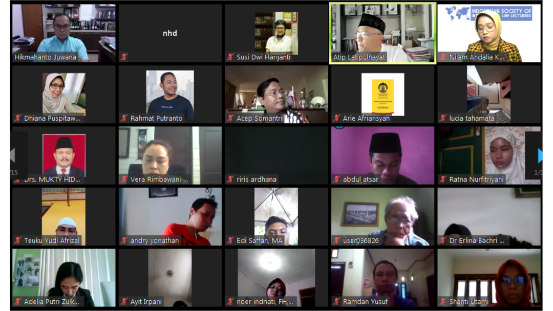 Diskusi daring diselenggarakan ISILL. (Foto: Screenshot)