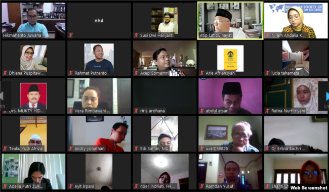 Diskusi daring diselenggarakan ISILL. (Foto: Screenshot)