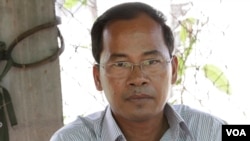 Moeng Visalsok, 46, is a ruling Cambodian People’s Party district council member in Kampong Chhnang province, Cambodia, Tuesday April 11, 2017. (Sun Narin/VOA Khmer)