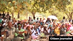 Maleme villagers congregating over the take over of Maleme Farm in Matabeleland South.