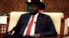 South Sudanese President Salva Kiir (pictured) meets his Sudanese counterpart, Omar al-Bashir, in Khartoum on Sept. 21, 2018. 