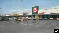 The trend toward virtually indistinguishable shopping malls began about when this photo of the Meadowlane Shopping Center was taken in Anderson, California, in 1960.