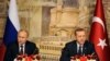 رجب طیب اردوغان رئیس جمهوری ترکیه (راست) و ولادیمیر پوتین رئیس جمهوری روسیه - آرشیو