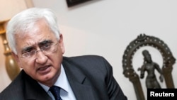 India's foreign minister Salman Khurshid during an interview with Reuters in Santiago, February 5, 2013 file photo. 