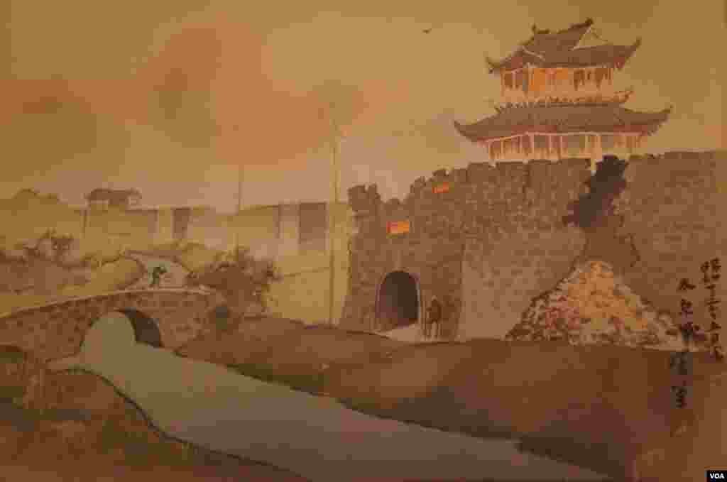 “太原城”畫於昭和十三年（1938年）五月