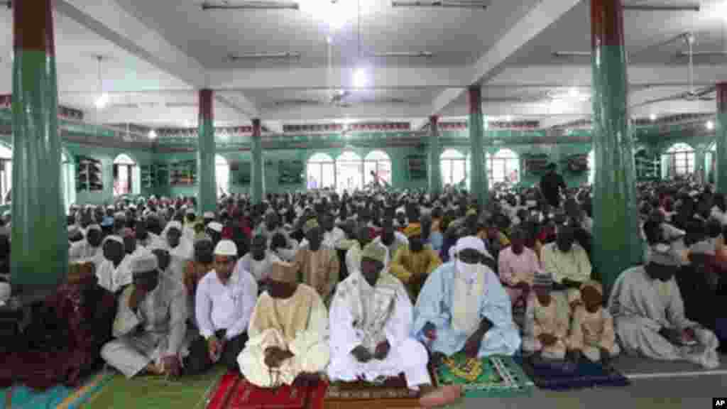 Nigeria Muslims offer prayers during Eid al-Adha prayers to mark the end of the holy month of Hajji.