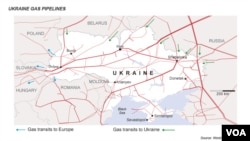 Jaringan pipa Ukraina yang memasok gas ke Eropa.