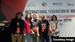 Serikat pekerja negara-negara yang tergabung dalam International Federation of Journalists (IFJ) memrotes keanggotaan wartawan Rusia (foto: ilustrasi). 