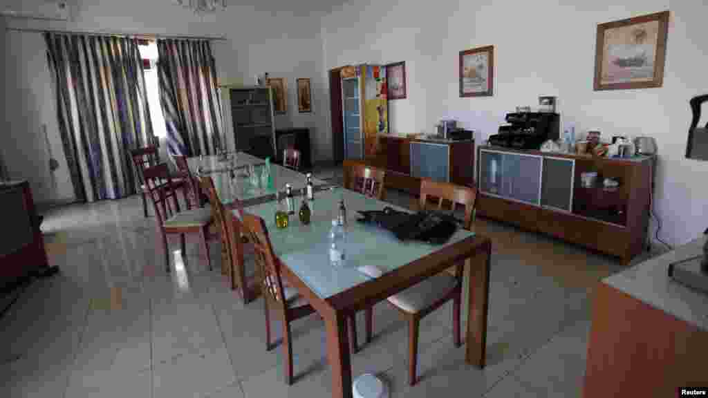 A view of a dining room at an annex of the U.S. embassy in Tripoli, Libya, Aug. 31, 2014.