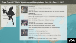 The Pope will visit Myanmar and Bangladesh November 27 - December 2