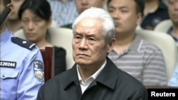 Zhou Yongkang, China's former security chief, attends his sentencing at a court in Tianjin, China.