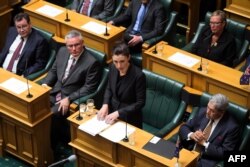 New Zealand Prime Minister Jacinda Ardern speaks at the Parliament Session in Wellington on March 19, 2019.