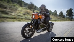 Harley-Davidson's new fully electric model LiveWire will be available through some dealerships in the United States and Europe beginning this fall. (Photo: Harley-Davidson)