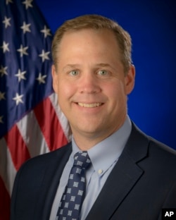 This Thursday, April 26, 2018 photo provided by NASA shows James Bridenstine, the new administrator of the U.S. space agency, at NASA Headquarters in Washington. On Wednesday, June 6, 2018. (Bill Ingalls/NASA via AP)