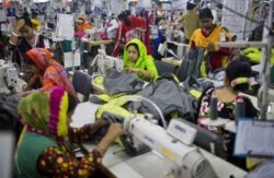 بنگلہ دیش کی ایک گارمنٹ فیکٹری کا منظر