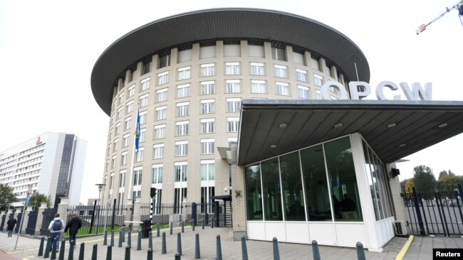 位于荷兰海牙的禁止化学武器组织的总部大楼 （2018年10月4日）