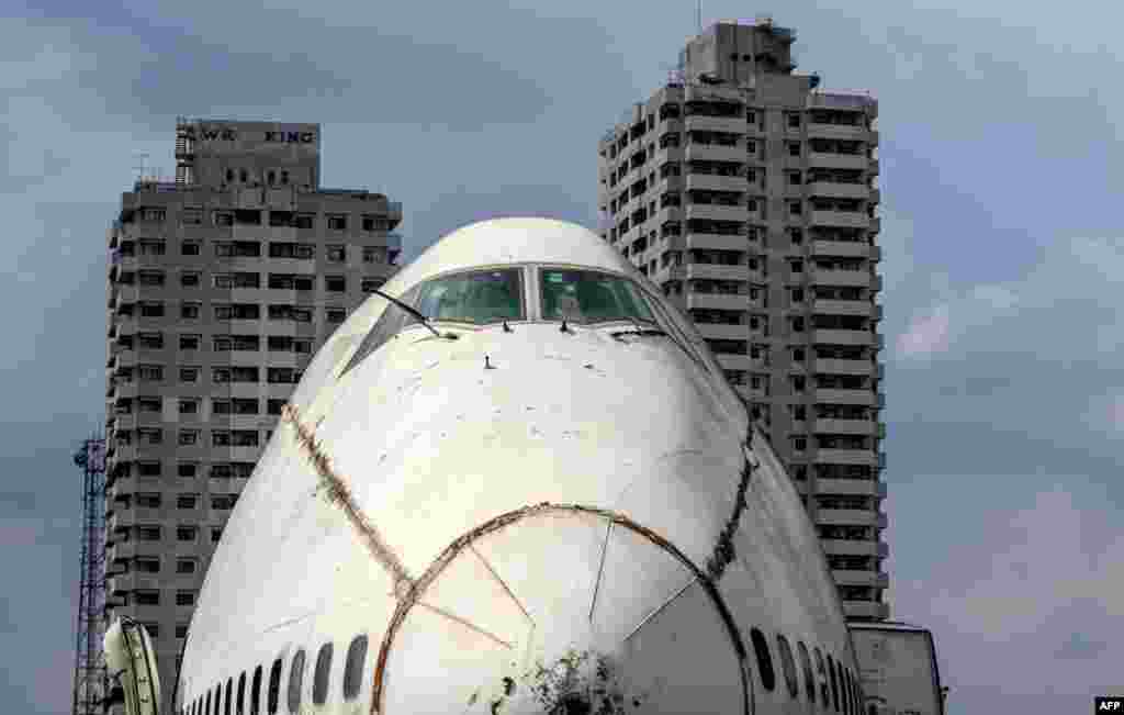 An abandoned aircraft is seen in the suburbs of Bangkok, Thailand. The area, known as the &quot;airplane graveyard&quot;, has become a tourist attraction in the Thai capital.