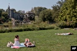 Central Park in New York City might help city residents find mental peace.