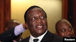 FILE - Zimbabwean Deputy President Emmerson Mnangagw.