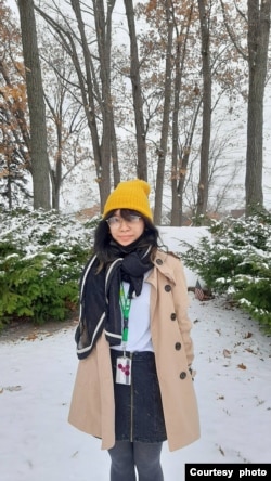 Bianca Swasono merasakan musim dingin dan bersalju di East Lansing, Michigan State University.