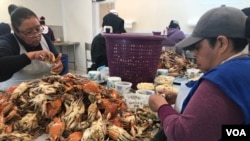 GW Hall & Son Seafood was awarded 30 H-2B visa workers but owner said 40 workers would have been ideal. (A. Barros/VOA)