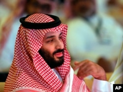 FILE - Saudi Crown Prince Mohammed bin Salman attends the second day of the Future Investment Initiative conference, in Riyadh, Saudi Arabia, Oct. 24, 2018.