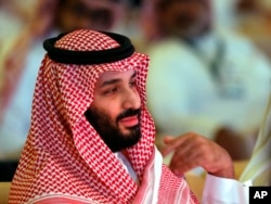 FILE - Saudi Crown Prince Mohammed bin Salman attends the second day of the Future Investment Initiative conference, in Riyadh, Saudi Arabia.