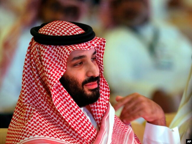 FILE - Saudi Crown Prince Mohammed bin Salman attends the second day of the Future Investment Initiative conference, in Riyadh, Saudi Arabia, Oct. 24, 2018.