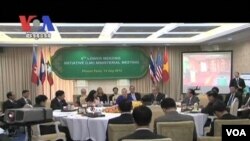 Foreign officials meet in Phnom Penh on July 13 for the Lower Mekong Ministerial Meeting.