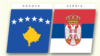 Ilustracija, zastave Kosova i Srbije (Foto: RSE/infographic)