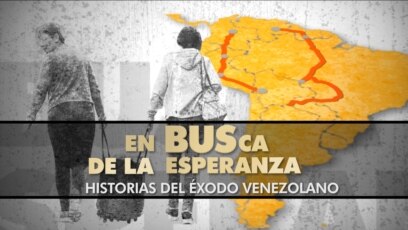 Venezolanos en bus
