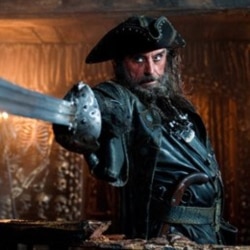 Ian McShane as Blackbeard in the film "Pirates of the Caribbean: On Stranger Tides"