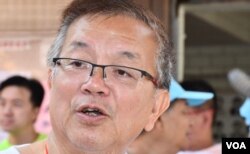 長洲中興街坊值理會主席梁國明。(美國之音湯惠芸攝)