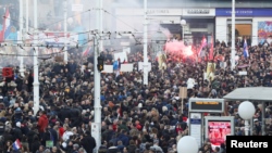 Protest protiv Covid potvrda, Zagreb, 20. novembar 2021.