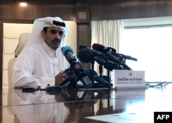 사드 셰리다 알카비 카타르 에너지부 장관이 3일 기자회견을 열고 석유수출국기구(OPEC) 탈퇴 결정을 발표했다.