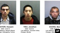 Avis de recherche pour les trois évadés diffusé par la police le 23 janvier 2016. (Orange County Sheriff's Department via AP)