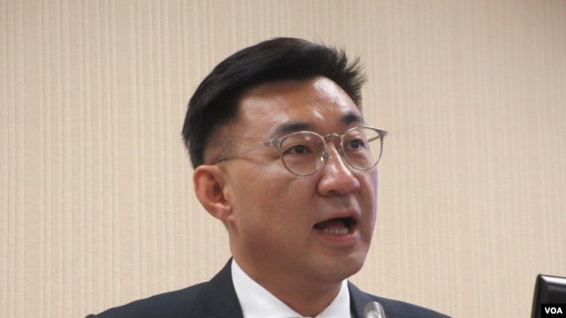 台灣最大在野黨國民黨立委江啟臣(美國之音張永泰拍攝)