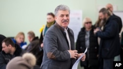 Kandidat komunista Pavel Grudinjin