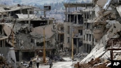 ویرانی های ناشی از جنگ در روستای زبدانی در نزدیکی دمشق پایتخت سوریه - آرشیو