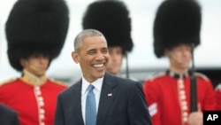 El presidente estadounidense, Barack Obama, llegó a Ottawa, Canadá, el miércoles, 29 de junio de 2016.
