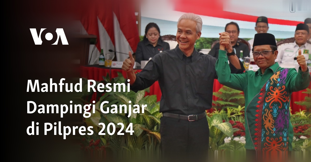 Mahfud Resmi Dampingi Ganjar Di Pilpres 2024