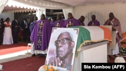 Funérailles de l'écrivain ivoirien Bernard Dadié à la cathédrale Saint-Paul d'Abidjan le 12 avril 2019.