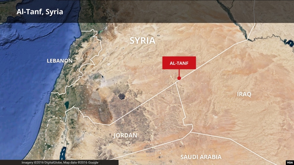 Map of al-Tanf, Syria